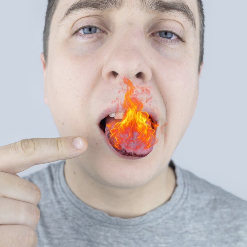 man witha a burning mouth syndrome